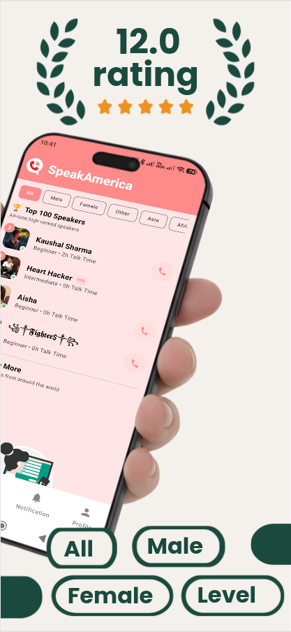 SpeakAmerica WebRTC Real-Time Voice Calling Screen