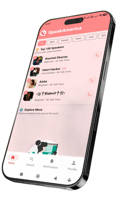 SpeakAmerica Android App Matchmaking Radar for American English Speaking